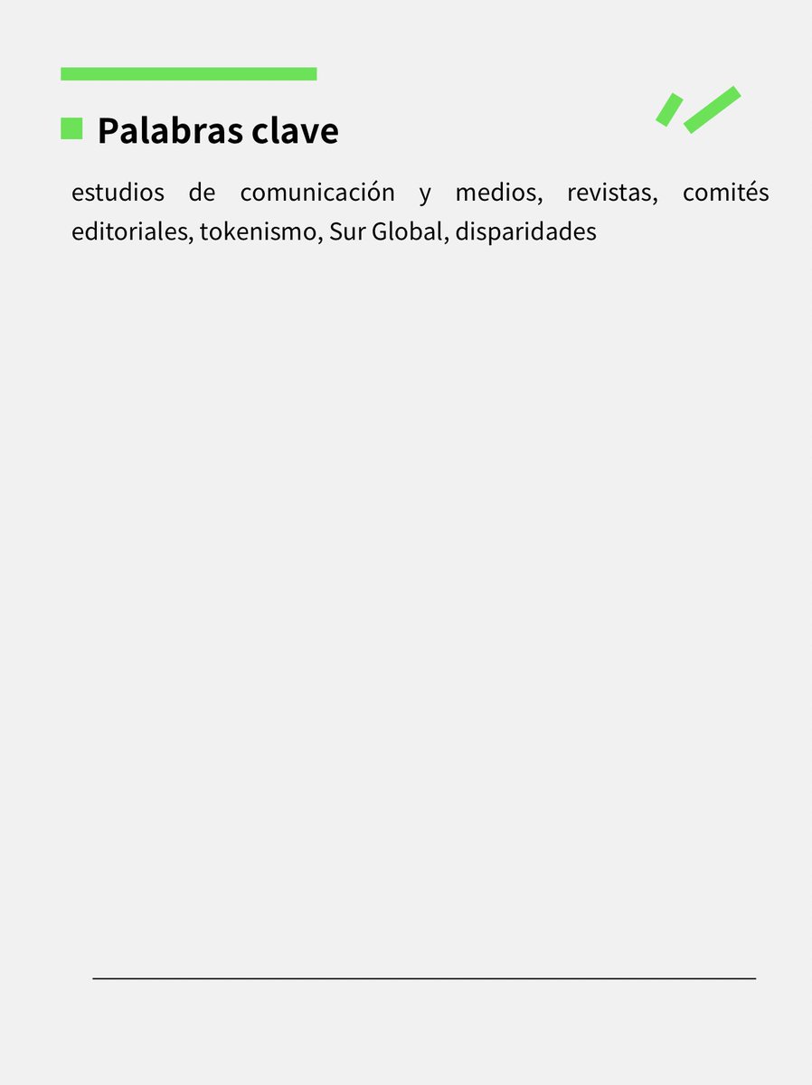 📢 ¿Quieren saber más de las instituciones y académicos afiliados a instituciones del #SurGlobal? Este estudio va a servirle. #comités_editoriales #tokenismo #revistas #disparidades
🔎 Publicado en OMGC, Vol.1, Art. 1. 
DOI: doi.org/10.1515/omgc-2…