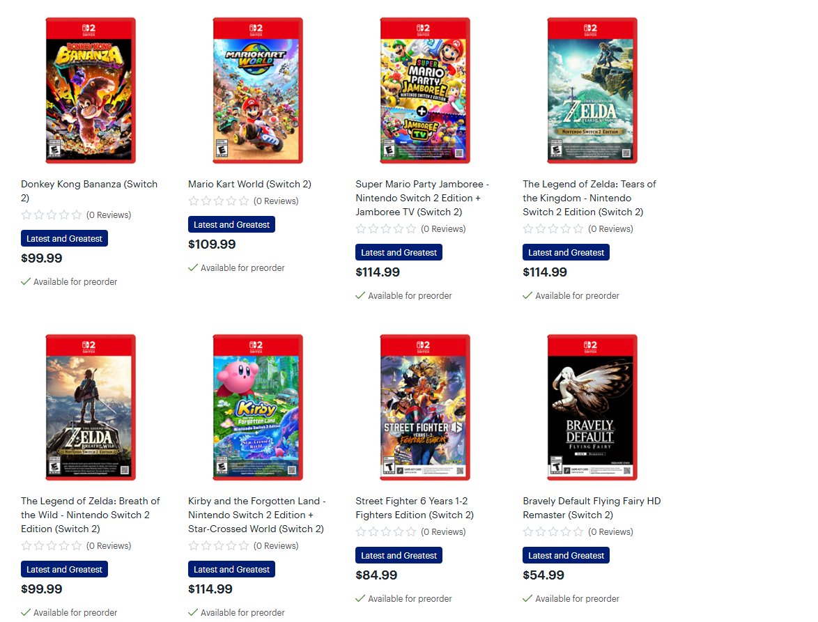 ThomasAnddrews's tweet photo. Switch 2 game prices not too hot in Canada #Switch2 https://t.co/LJsg0Bil0z