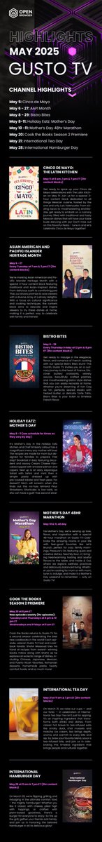 open_browser's tweet image. Check out Gusto TV&apos;s May preview.
lt&apos;s all about to be revealed!🔥🔥🔥
How to watch: Open the Open Browser, then go to live, find &quot;GustoTV&quot; to watch!🔥🔥🔥
Stay tuned to our X page and don&apos;t miss a moment!🔥🔥🔥
#OpenBrowser #GustoTV 
@gustotv