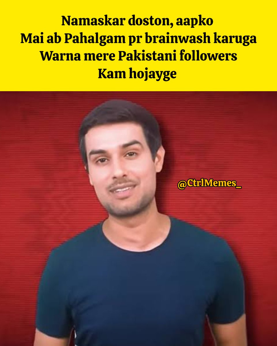 Dhruv Rathee in his video yesterday video of Pahalgam. 

Took Pakistan name 3 times
Took modi name 30 times 🤣

Stay away from this pet of Pakistan.