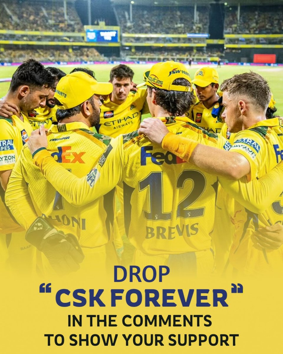 CSKFansOfficial's tweet image. Show your support 💛 Drop your Comments 

#WhistlePodu #CSK