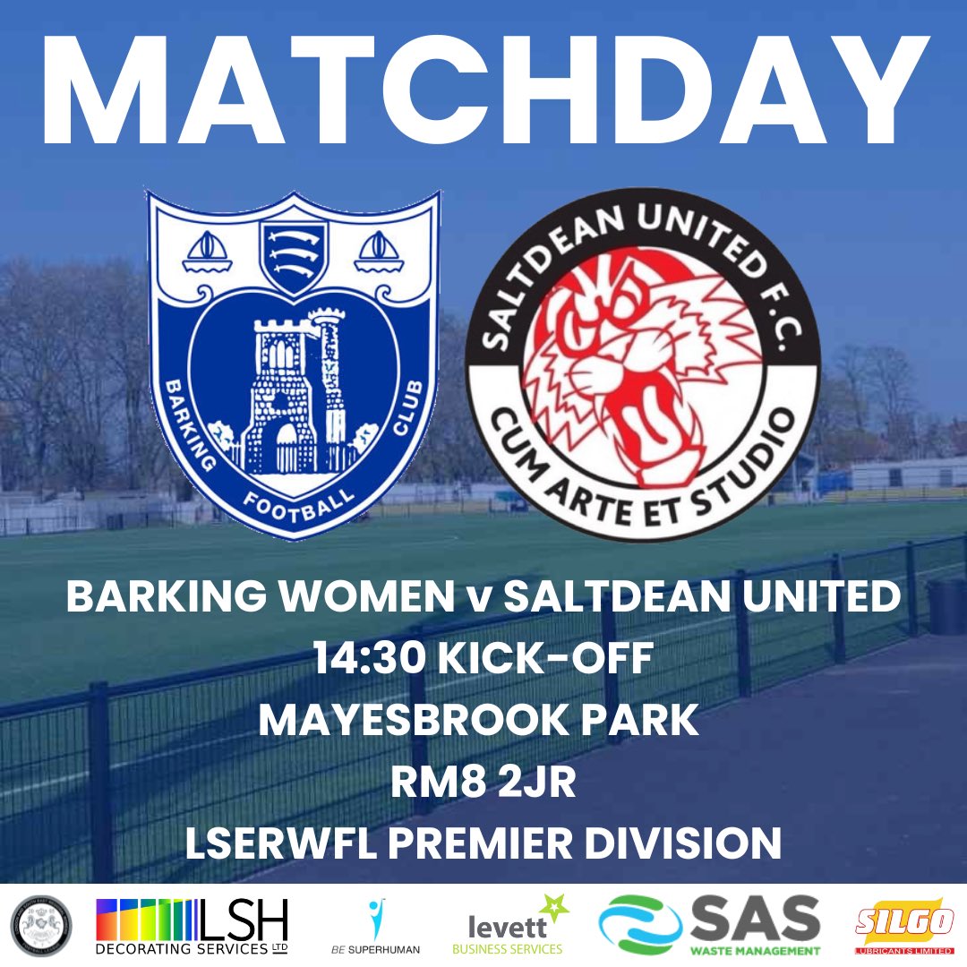 Matchday 🔵

This afternoon, we host <a href="/SaltdeanWomenFC/">Saltdean United Women FC</a> in the LSERWFL Premier Division 

<a href="/barkingfc/">Barking FC</a> | #BarkingFCWomen