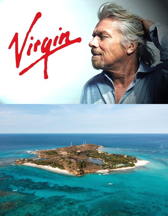 Richard Branson is the son of Eve Branson who was founding member board of directors of the International Centre for Missing &amp; Exploited Children.

Branson was the founding sponsor.  He owns Virgin. Notice the logo is written in blood?  He also owns Necker Island which is not