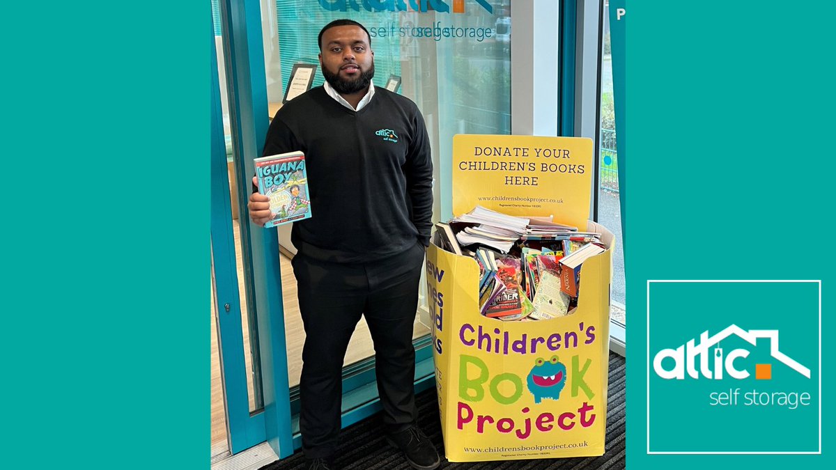 Huge thanks to @atticstorage for their amazing support!
With donation bins at six locations, they’ve helped collect hundreds of brilliant books for children who need them most.

To find a drop point near you visit our donation map: bit.ly/CBPGiveBooks
#BooksForAll
