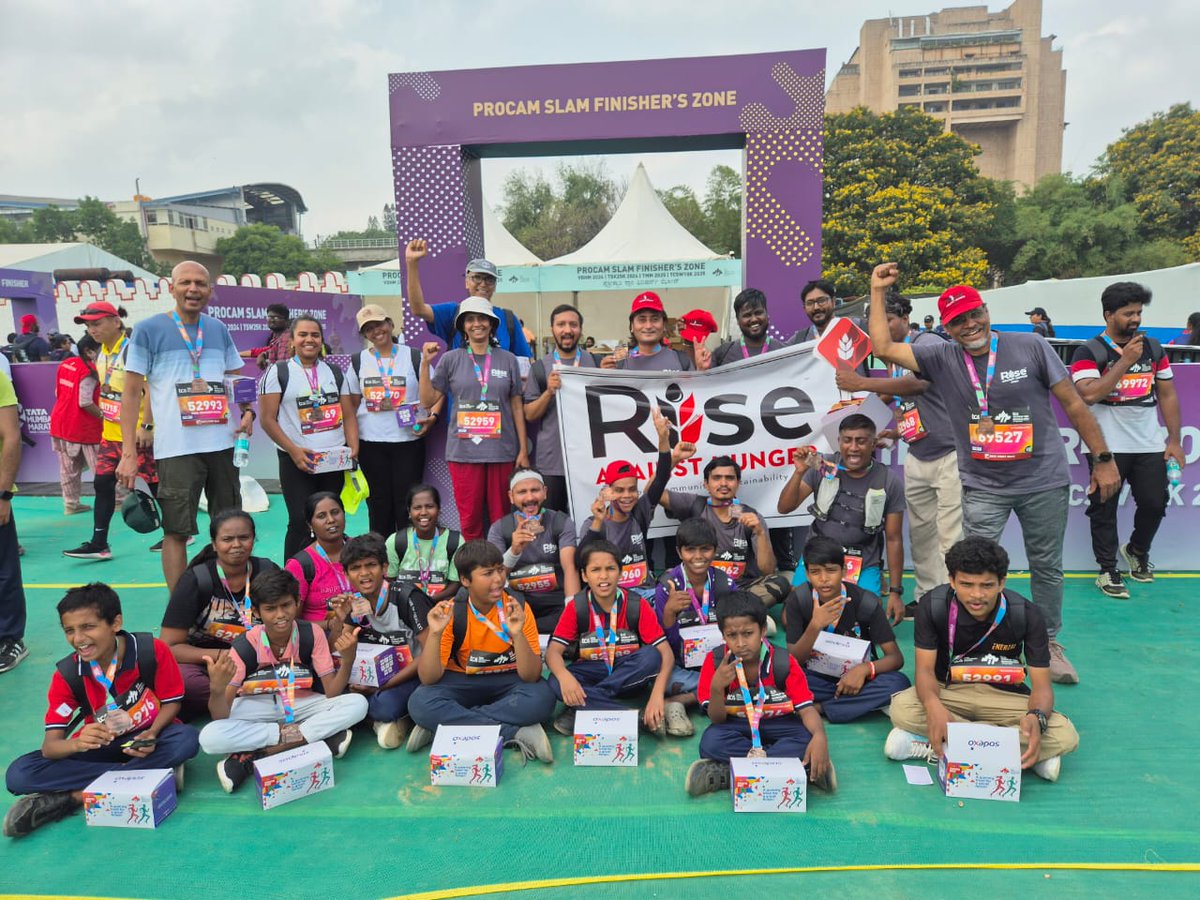 RiseIndia2030's tweet image. A day of hope, unity, &amp;amp; resilience.

Around 100 changemakers, one cause: to #𝐄𝐧𝐝𝐇𝐮𝐧𝐠𝐞𝐫!
Our ED, @DolaMohapatra led the way with incredible spirit!

The #Marathon was more than crossing a finish line, it was about chasing the dream of a #hungerfree world.

#TCSWorld10K