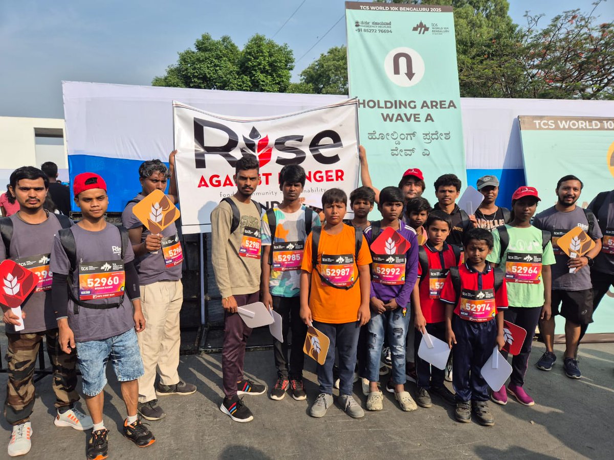 RiseIndia2030's tweet image. A day of hope, unity, &amp;amp; resilience.

Around 100 changemakers, one cause: to #𝐄𝐧𝐝𝐇𝐮𝐧𝐠𝐞𝐫!
Our ED, @DolaMohapatra led the way with incredible spirit!

The #Marathon was more than crossing a finish line, it was about chasing the dream of a #hungerfree world.

#TCSWorld10K