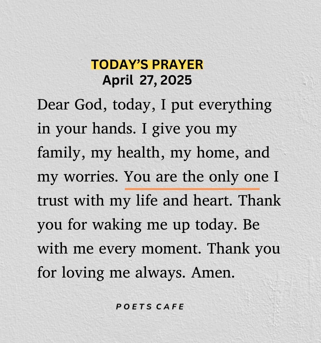 Therapyquotes_'s tweet image. Today's prayer