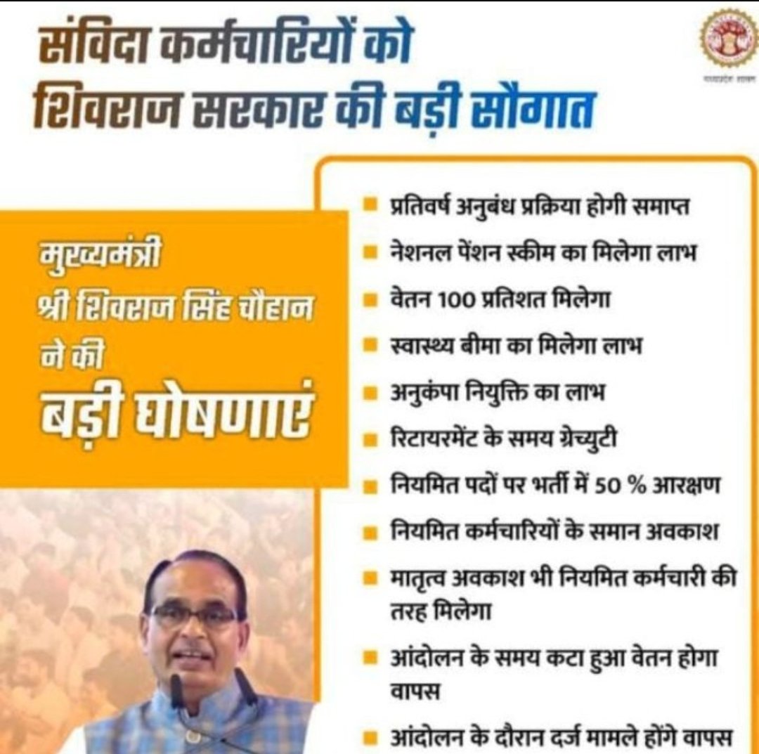 pankajdongre80's tweet photo. अब तक मिला सिर्फ आश्वासन
परन्तु इस बार @DrMohanYadav51
@rshuklabjp से निवेदन
#एनएचएम_संविदा_को_आश्वासन_नही_आदेश_चाहिये
क्योकि जों बोला वो अभी तक नही दिया-
@NHM_MP ने हमेशा विश्वासघात ही किया।

@narendramodi
@JPNadda
@jitupatwari
@INCMP
@BJP4MP
@ZeeMPCG
@News18MP
@aajtak https://t.co/9cEFCYGnDB
