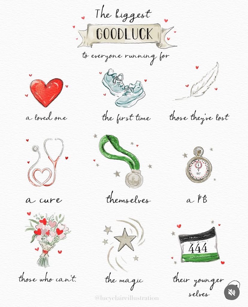 Good luck to everyone running the London Marathon today 🇬🇧👏 Inspirational stories and motivations, with everyone coming together. #londonmarathon2025