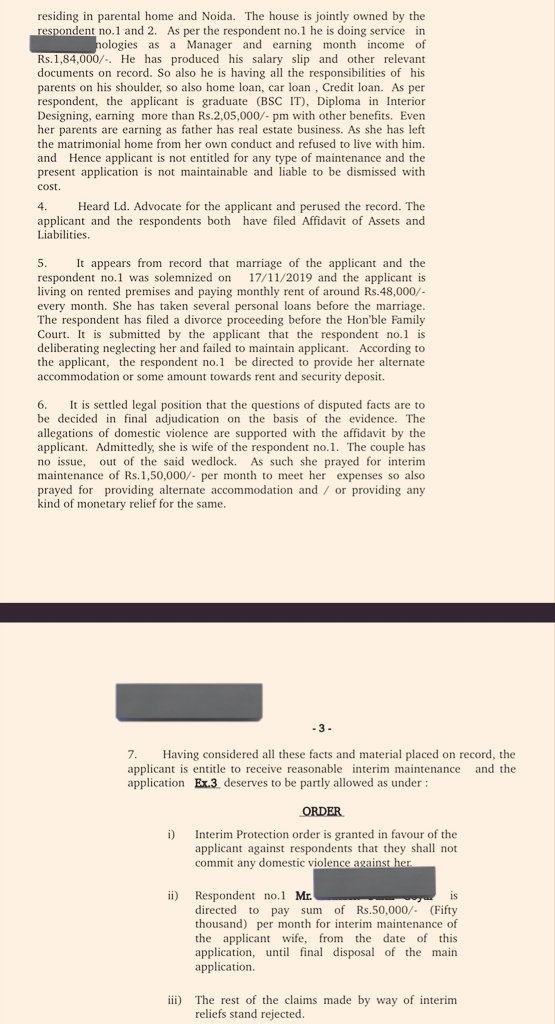 HUSBAND SALARY : 1.84 Lac per month
WIFE SALARY : 2.05 Lac per month

MAINTENANCE DEMAND: 1.5 LPM
MAINTENANCE GRANTED: 50K PM

THE GREAT INDIAN LAWS !!!