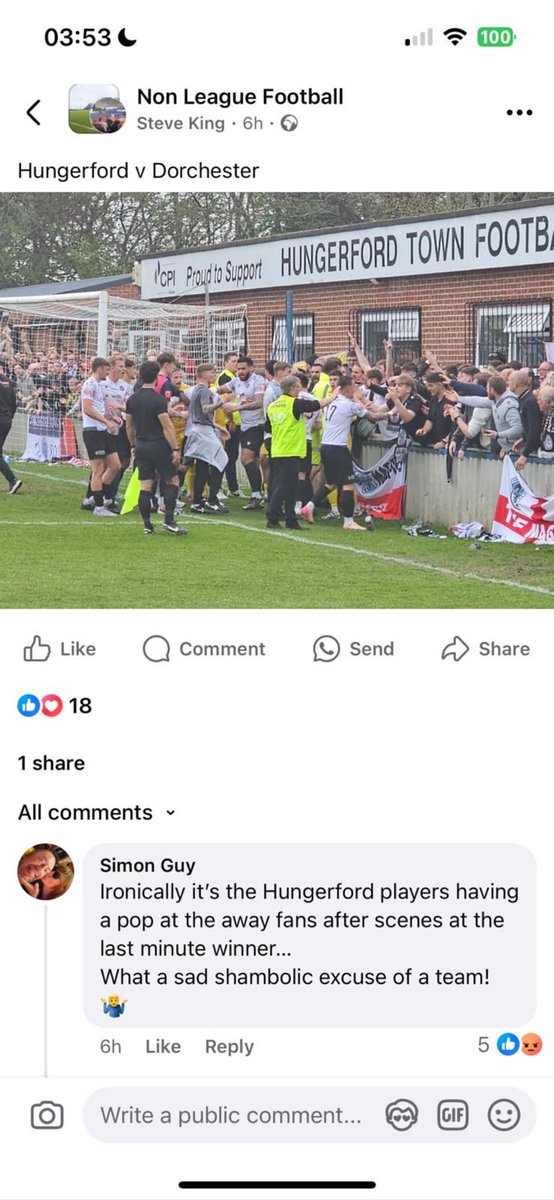 Tommy T (@t40tommy) on Twitter photo Those <a href="/HungerfordTown/">Hungerford Town FC</a> players really are a bunch of total mongs. Embarrassing. Had them doing the same with <a href="/GCAFCofficial/">Gloucester City AFC</a>. π€· #dtfc #gcfc Those <a href="/HungerfordTown/">Hungerford Town FC</a> players really are a bunch of total mongs. Embarrassing. Had them doing the same with <a href="/GCAFCofficial/">Gloucester City AFC</a>. π€· #dtfc #gcfc