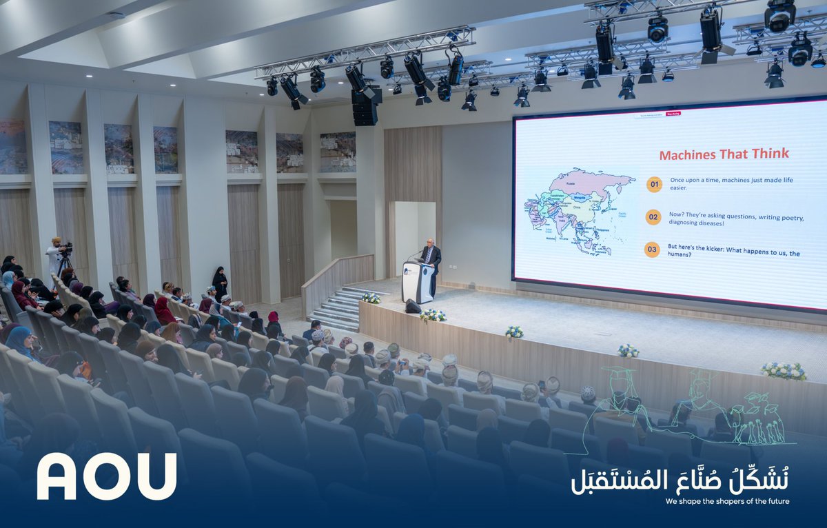 aou_oman's tweet photo. #يحدث_الآن
يلقي كل من أ.د. الفخري داتو الدكتور محمد رضوان عثمان والدكتور سالم الشعيلي الكلمتين الرئيسيتين للمؤتمر، حيث تم تسليط الضوء على دور الذكاء الاصطناعي والتقنيات المتقدمة في #عمان و #ماليزيا.
#ICDTAIM2025
#UNISEL #AOU
Prof. Emeritus Dato’ Dr. Mohammed Redzuan Othman and Dr. Salim AlShuili delivering the keynote addresses of the conference, highlighting the role of AI and Advanced Technologies in Oman and Malaysia