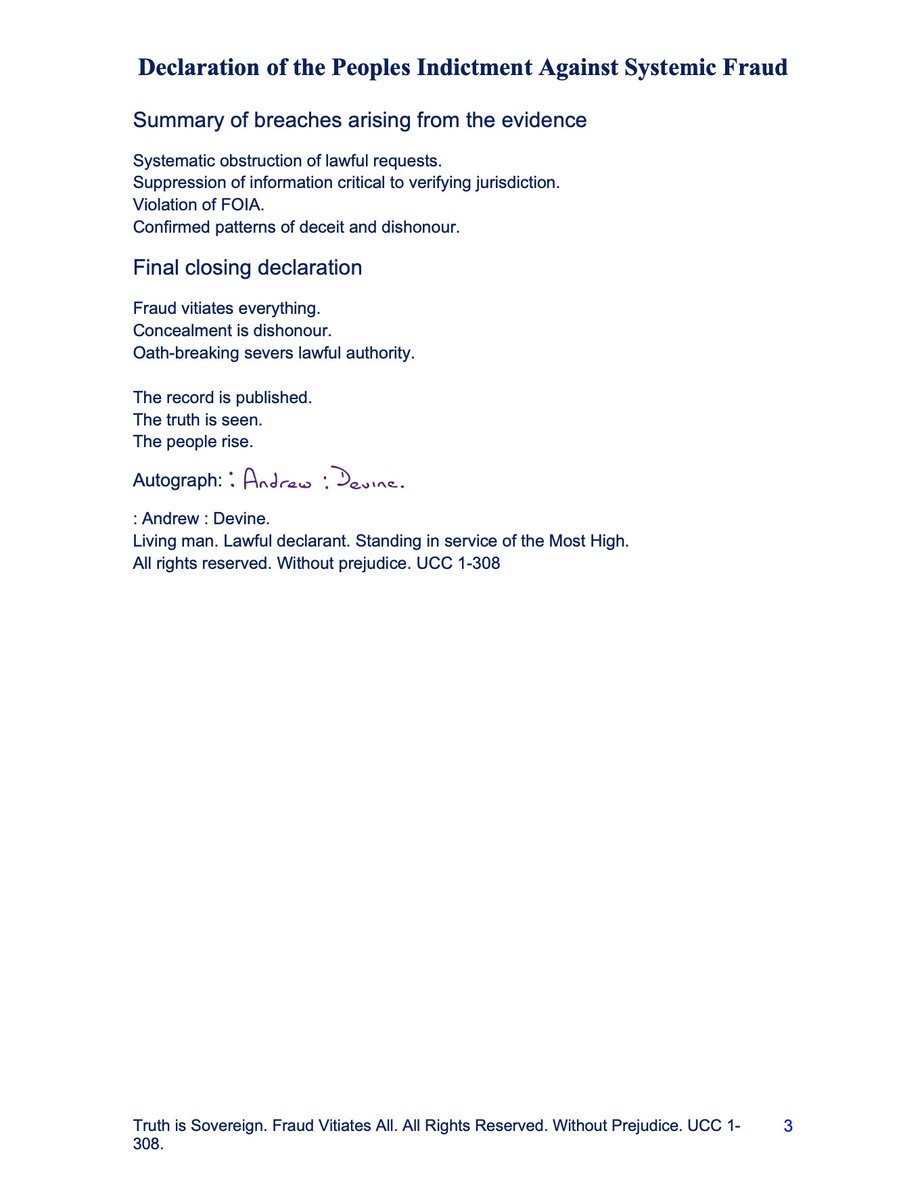 On and for the Record...