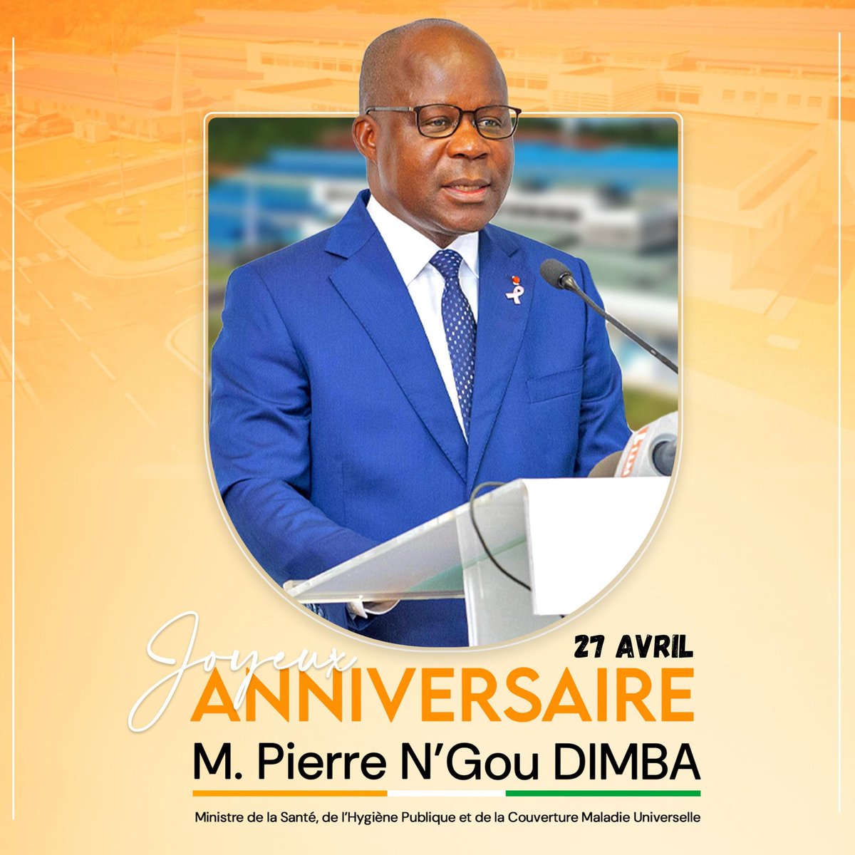Merci de continuer à œuvrer chaque jour pour une nation plus forte et en meilleure santé.

Très heureux anniversaire, Monsieur le Ministre !

Que cette journée spéciale vous apporte autant de joie que vous semez d'espérance.
Très heureux anniversaire, Monsieur le Ministre !''
🎉