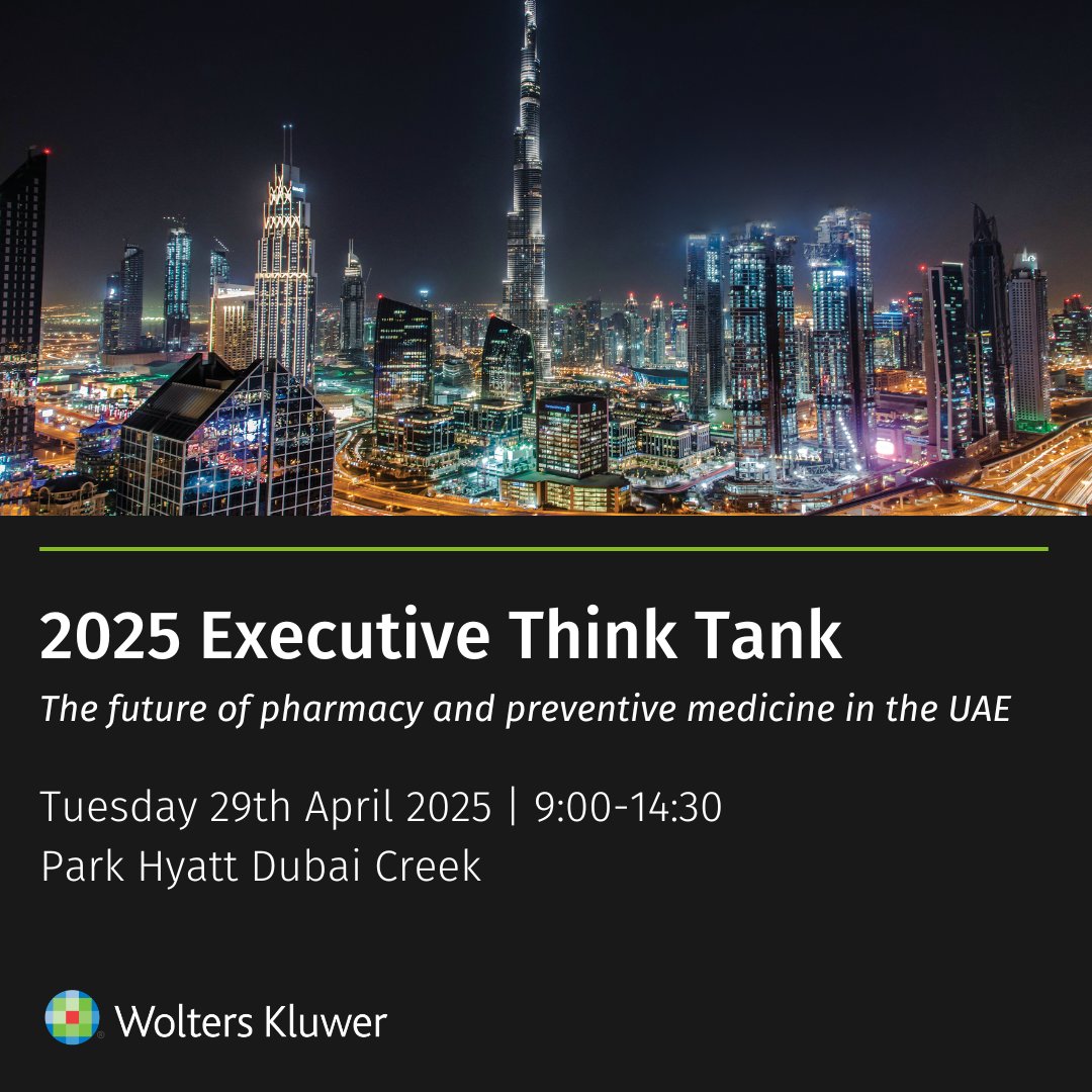 2025 Executive Think Tank: The future of pharmacy and preventive medicine in the UAE. We’ll explore precision medicine and #clinicaldecisionsupport, managing drug information, global best practices and more. #pharmacy #preventivemedicine