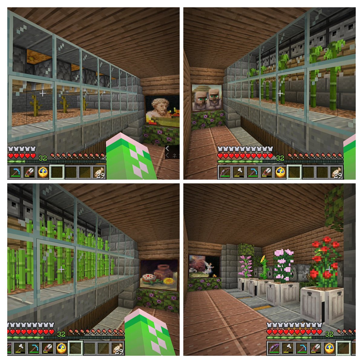 red_jasper_key's tweet photo. 村人交易ハウスの地下に農場を作った⛏️作業していたら猫ちゃんが５匹も湧いた🐾(ФωФ)ｶﾜﾁｲ
#マイクラ #マイクラ建築 https://t.co/iDKf35MSjE