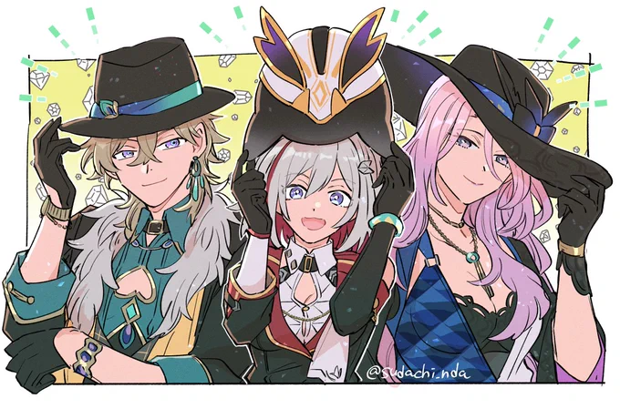 スタレ2周年めでたい🌟(再掲絵) 
