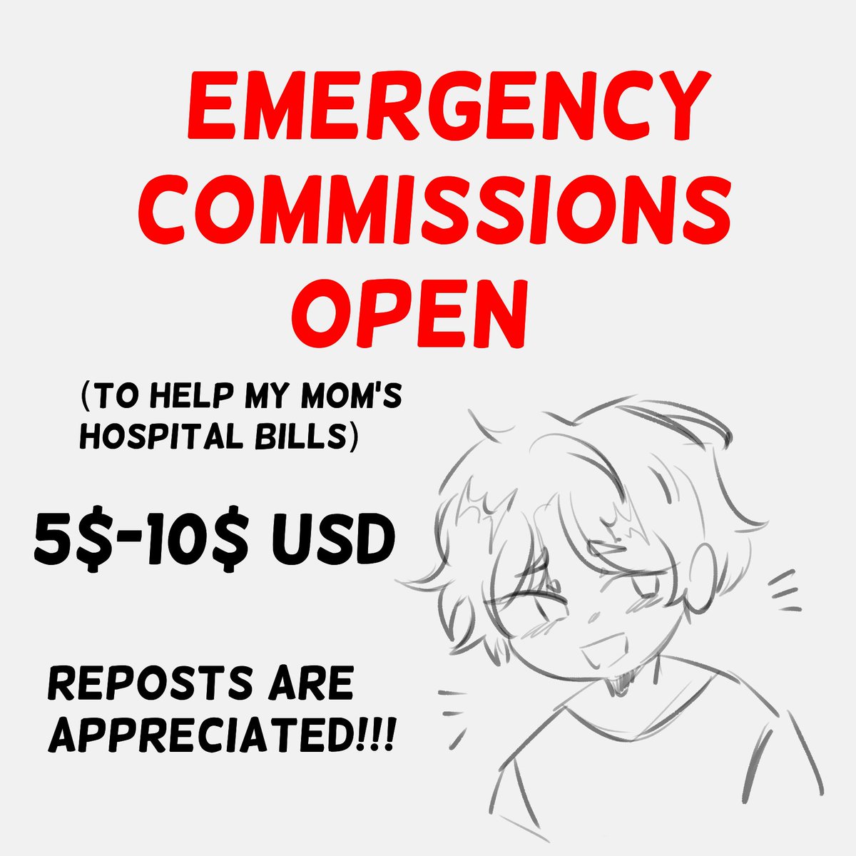 XXemPrince's tweet image. Hi everyone!! Emergency commissions are open- I hate to ask but I desperately need to make money TT My mother got into an accident and ultimately fractured her arm horribly the last friday, while we were able to get the surgery, it wasnt enough (1/2) #commissions