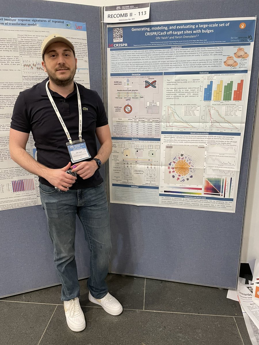 Yaron Orenstein (@orensteinyaron) on Twitter photo Come check my studentโs poster on CRISPR/Cas9 off-target prediction with bulges <a href="/OfirYaish/">Ofir Yaish</a> #recomb2025 Come check my studentโs poster on CRISPR/Cas9 off-target prediction with bulges <a href="/OfirYaish/">Ofir Yaish</a> #recomb2025