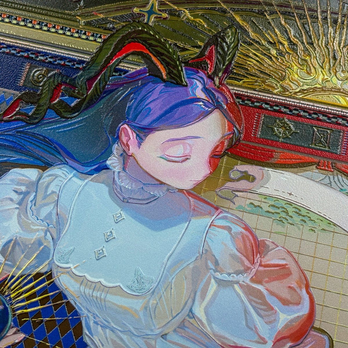 展覧会のイラストはすべてMCA(メタル・キャンバス・アート)でプリント
