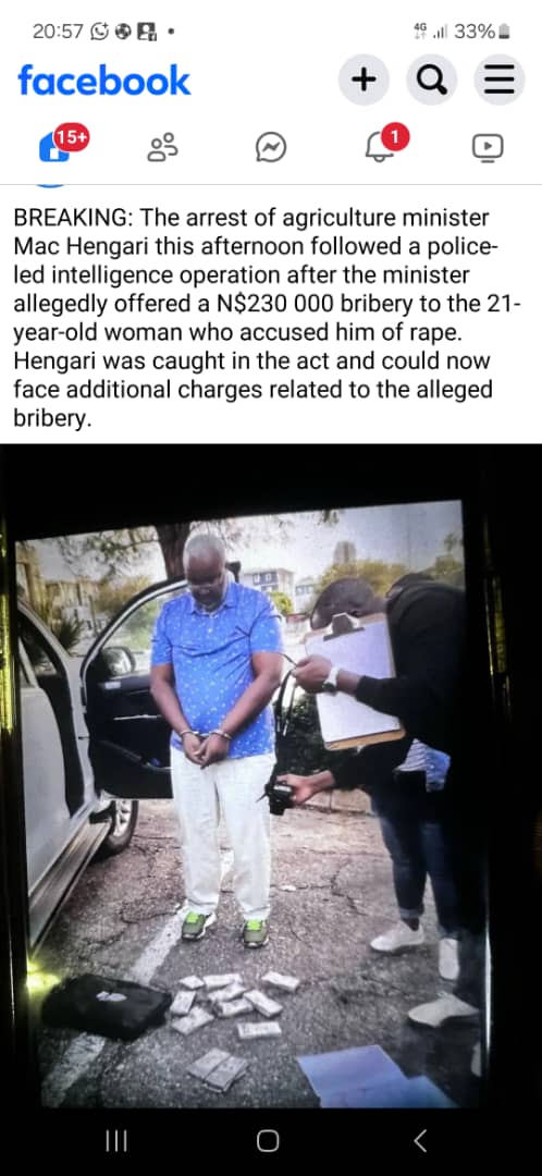 FestusThomas161's tweet photo. In Namibia, when a minister's commits crime is being apprehended,  but police officers who killed people are being deserved as demigod. Why? https://t.co/Wwu2XI1vJ7