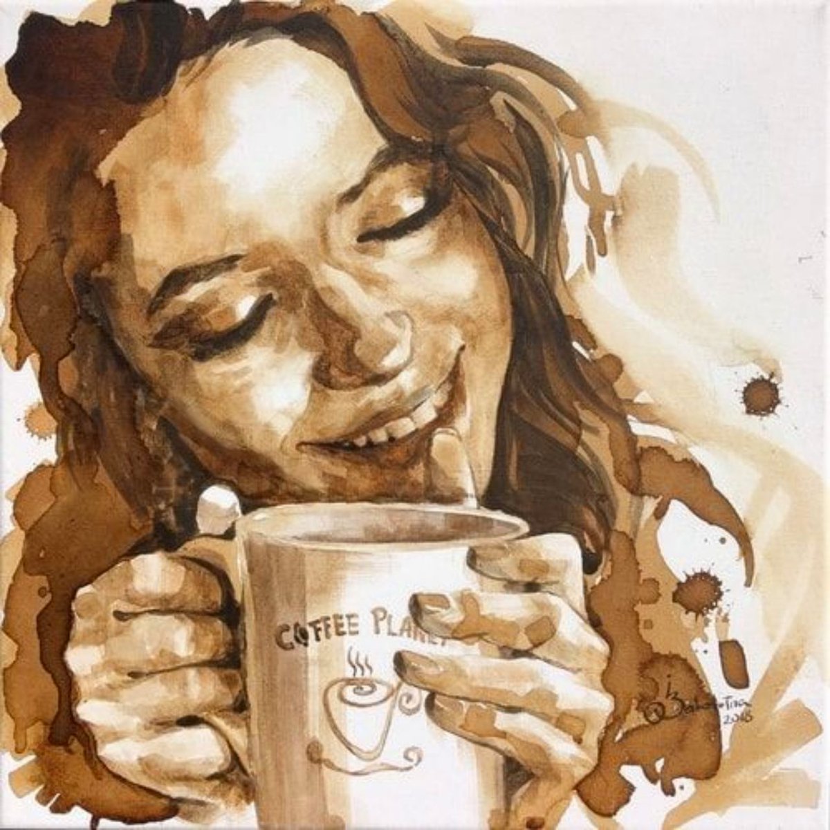 JoshNovak's tweet photo. ▫️nedělní ráno, víkend pokračuje, kafe čeká a můžeme si i něco namalovat třeba s trochou kafe😅☕ hlavně ať je dnešní den jak malovaný!👍
▫️ #sundaymorning #GoodMorningEveryone #haveaawesometime #springcoffee #coffeepainting #bestluck
🎨 Ilona Zabolotna, (using coffee as a medium)