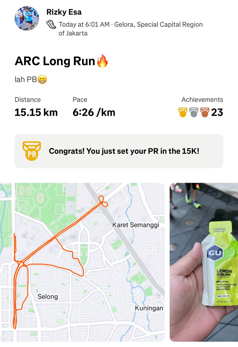 crizkiano's tweet photo. stabil HR &amp; Pace🤲🏼🏃🏻‍♂️ https://t.co/7VyrnGaZcH