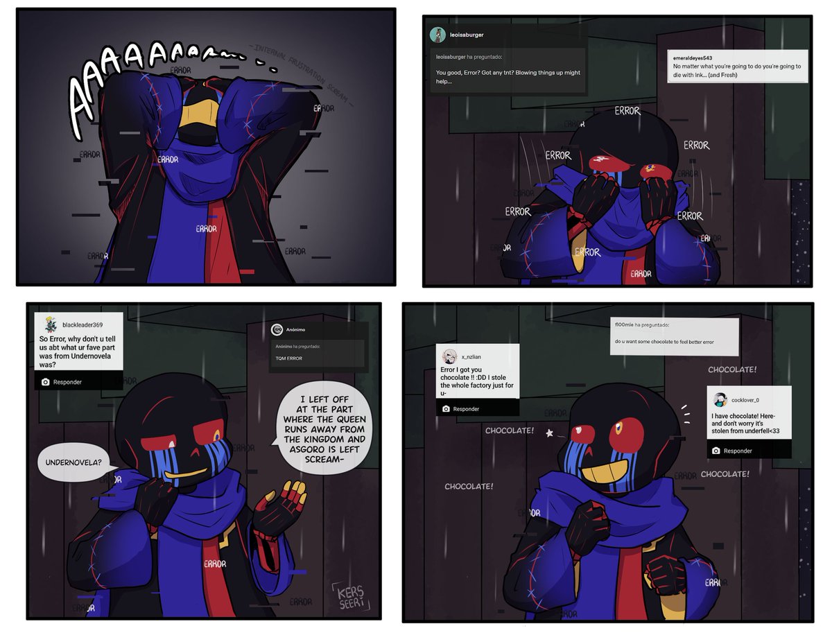 KersSeeri's tweet photo. 🌎 MINECRAFT AU PART 12🌎
Art by me 🍒
Yes, this comic is finally going to continue C:<
✨ ✉️ Comments are open to interact with the ink, Windows XP, and the parasite! ✉️ ✨
#minecraftAU #undertaleAU
#ComicArt (4/7) https://t.co/jVnXgIN38o