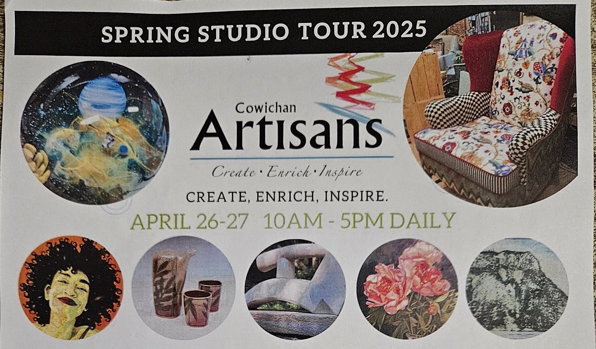 Exhibit_v's tweet photo. Cowichan Studio Tour this weekend  #artstudiotours #cowichanbc #arts #artisans https://t.co/3ZOC5aYsbh