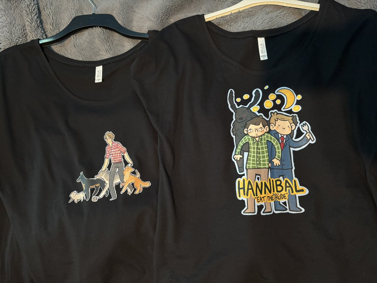 2 gorgeous RedBubble t-shirts for RDC7. Which one should I wear for the photo ops with Hugh?