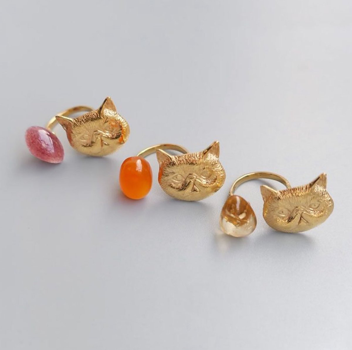 CULOYON お腹を空かせた猫 ゴールドリング 美品♡ CAMEO Ciro Gaglione作