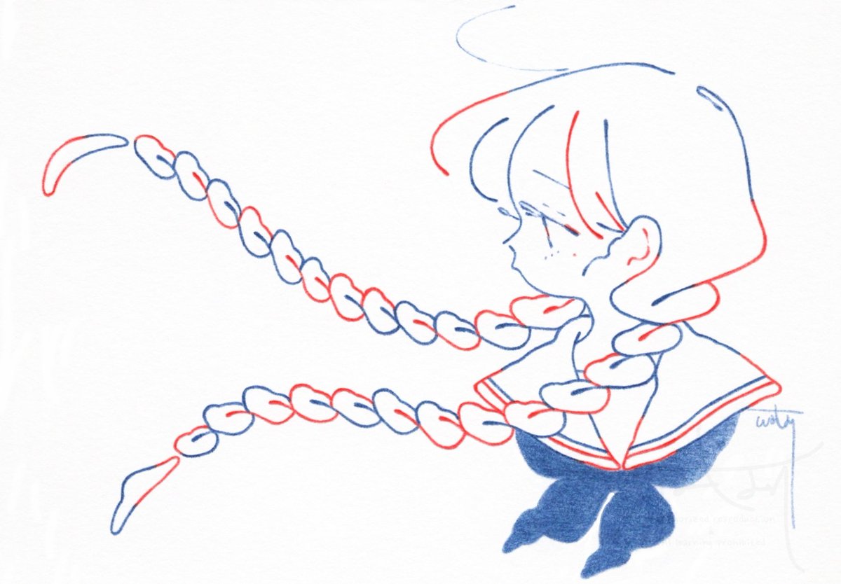「紡ぐ、 」|watariのイラスト