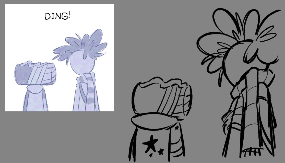 [ #dandysworld 🍓🩹 ]

TOTALLY FORGOT ABOUT THESE BUT here's some old fanart for poilubsu's comic + 2 other scrapped sketches ... i wanted to finish the other 2 but forgot :9 oopsies so they r just gonna stay unfinished ...