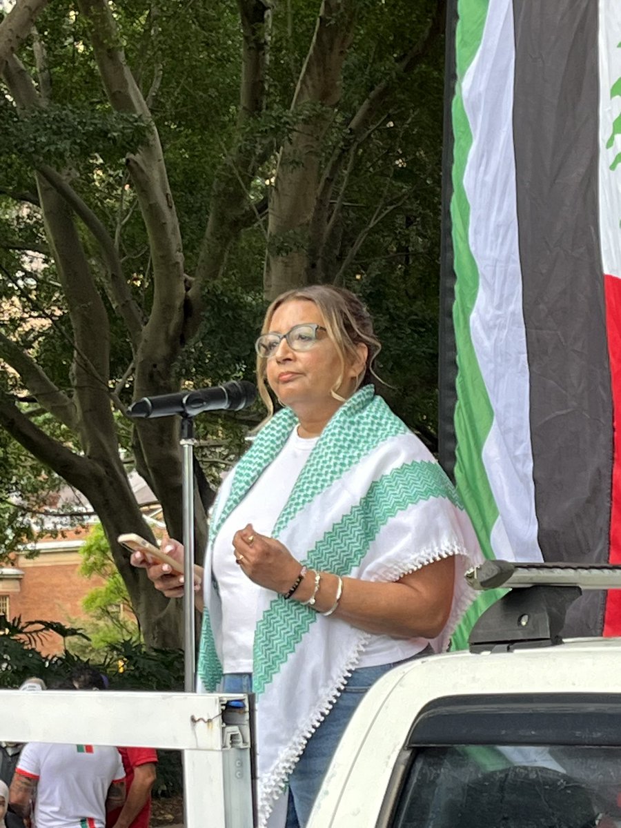 About 1000 folk took to the streets for Palestine today, as the people of Gaza cry for justice #gadigalcountry Muslim Votes Matter spokesperson, Senator Mehreen Faruqi and a student for Palestine urged people to vote for Palestine
