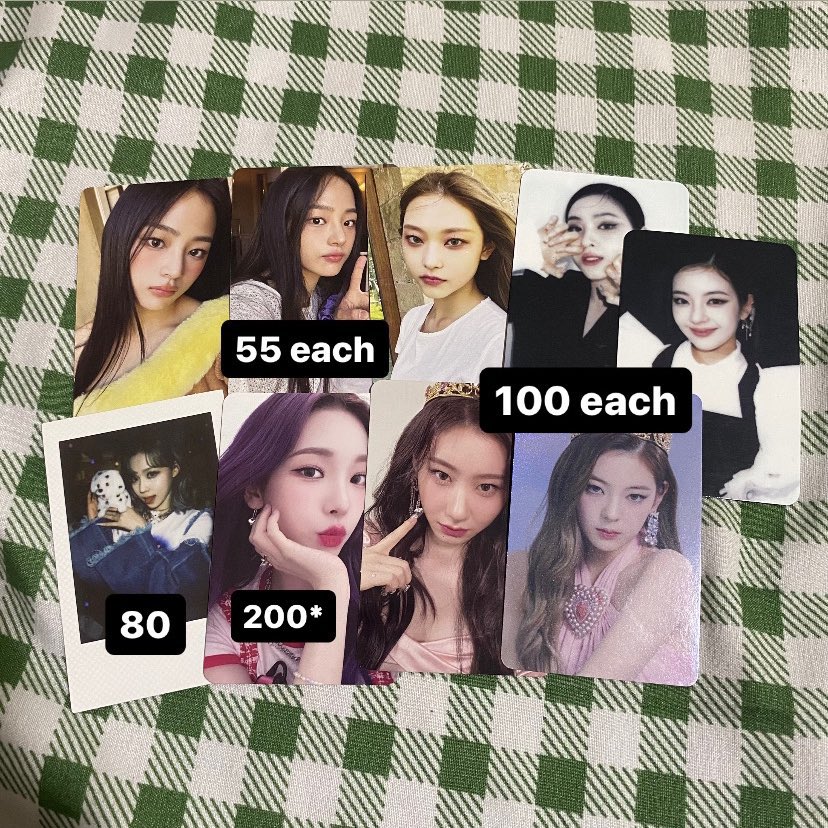 wts lfb ph | #kryptosells

girl group assorted photocards

— check pic , onhand already!
— prio taking more ‼️
— dop : 1 week (prio payo) 
— reply mine + pics to claim

# minji haerin ryujin lia chaeryeong karina winter newjeans itzy aespa