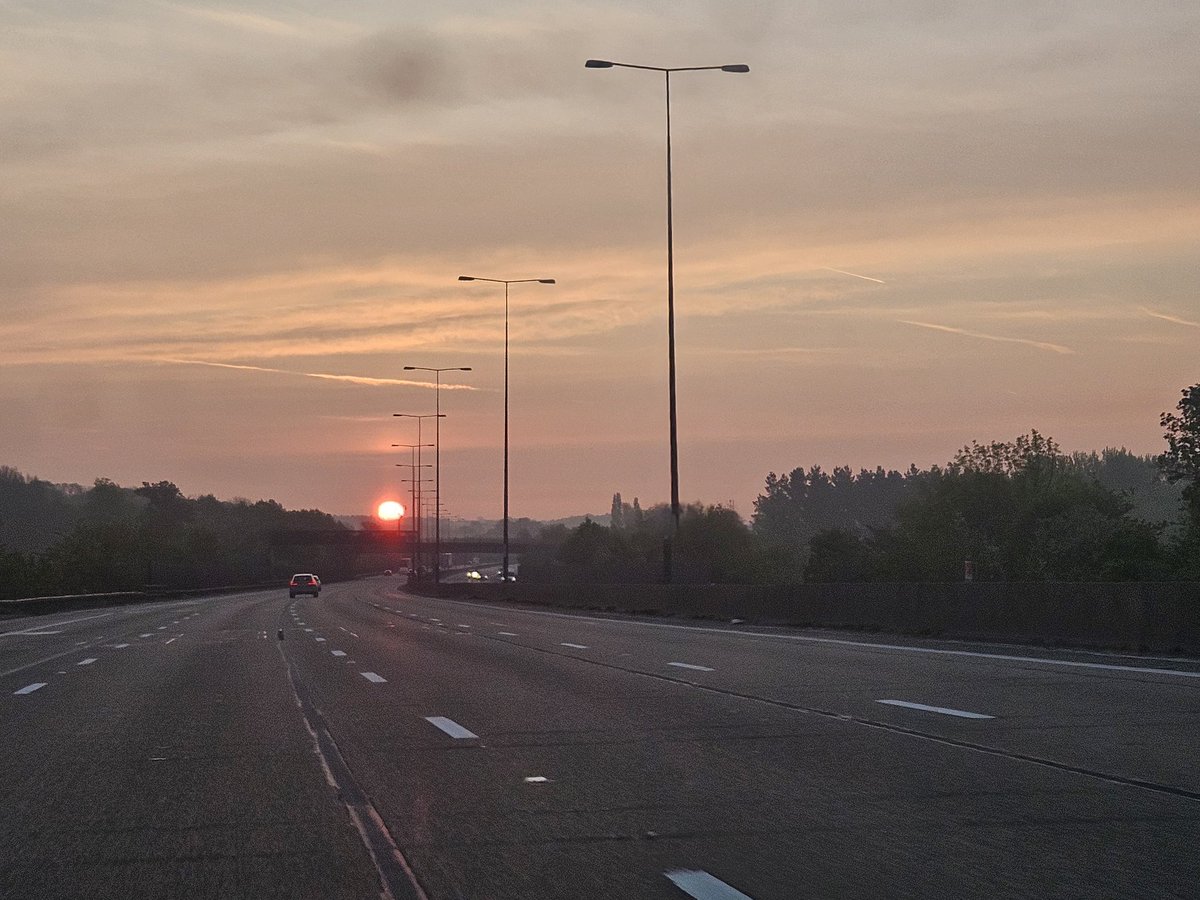 Caught on my car cam on the way home from a night shift 🥰