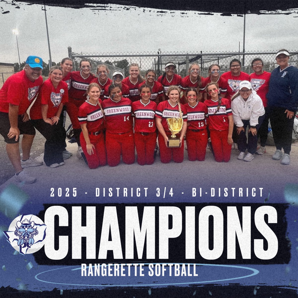 GreenwoodAth's tweet photo. After all the craziness, your Rangerettes took care of business in Game 3 and are Bi-District champions! Way to go, and bring that hardware home!

Congrats!  Now let's represent at Area! https://t.co/Kbxlqjl4D1