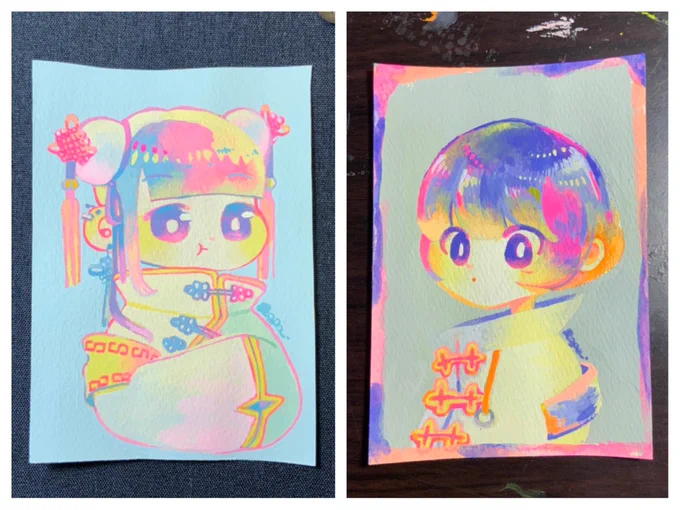 #GWアナログ絵祭り アクリルガッシュで描いてます!