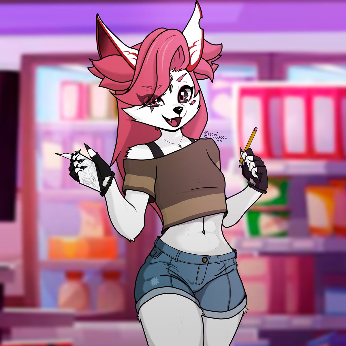 Kimiko's off to the market with my list, dressed as casually as can be

and in the end... she didn’t give me my change, I will not complain. 🥲

🛒💕 #kimiko #fortnite #art