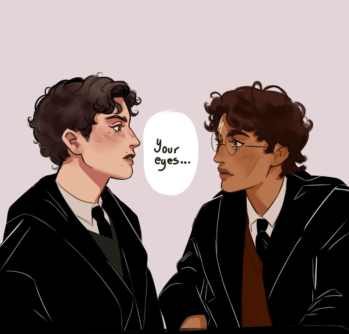 I like it when Tom is entranced by Harry's eyes.

#HarryPotter #tomarry #tomriddle #TMRHP