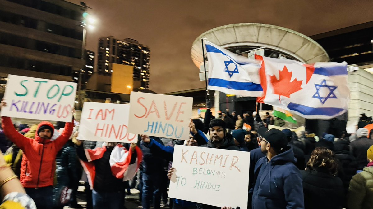 HinduHCF's tweet photo. April 26, 2025, a profound and heartfelt candlelight vigil brought together hundreds of Hindus, Jews, and Iranians in a powerful display of unity and compassion. Organized by several Hindu Canadian organizations, this gathering in Mel Lastman Square, Toronto, honored the innocent souls brutally massacred by Islamist terrorists on April 22. Despite the chilling winds and somber atmosphere, the air was filled with a shared sense of grief, resolve, and hope as hundreds of (500+) people from diverse backgrounds stood shoulder to shoulder, their candles flickering as symbols of remembrance and resistance against hatred.
With heavy hearts, the crowd offered prayers for the departed, their voices rising together in a chorus of condemnation against the religiously motivated killings that tore families apart. The vigil was more than a moment of mourning—it was a call to action, a reminder that humanity must stand united against such atrocities. After deeply moving prayers, the group embarked on a candlelit march, each step a testament to their collective strength and commitment to justice. The message was clear: we must speak out against violence, hold those responsible accountable, and work tirelessly to protect the values that bind us as human beings.
This vigil was a beacon of solidarity, but the work continues. We invite you to join us in this fight for humanity by taking action:

 1. Engage, empower, and protect our shared humanity against forces that seek to divide and destroy.
 2. Organize a candlelight vigil in your community or temple to honor the victims and raise awareness.
 3. Urge local politicians to publicly condemn this horrific attack on Hindus and advocate for justice.

Let’s carry forward this spirit of resilience and unity, ensuring that love and compassion prevail over hatred. Together, we can make a difference.

#hinducanadian #hindu #hinducanadianfoundation #pahalgamterroristattack #pahalgamattack #kashmir #hindu #canada 

@CBCNews @baps_toronto @TorontoStar @globalnewsto @CTVNews @CTVToronto @TAGTVCANADA