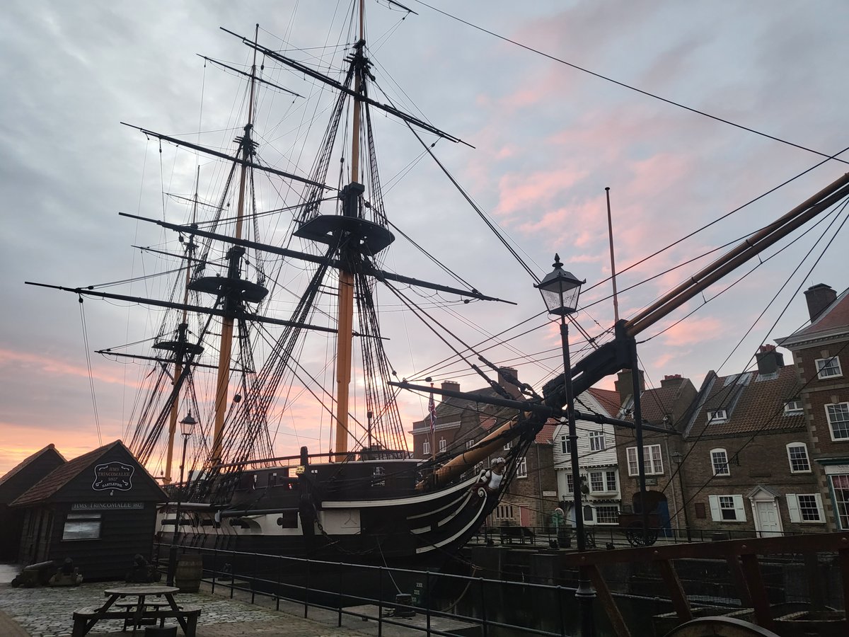 #OnThisDay - 27 April 1819 - HMS Trincomalee was paid off having been delivered to Portsmouth from Bombay where the ship was built. 

In July 1987, Trincomalee was transported to Hartlepool where she remains the centrepiece of the National Museum of the Royal Navy Hartlepool.