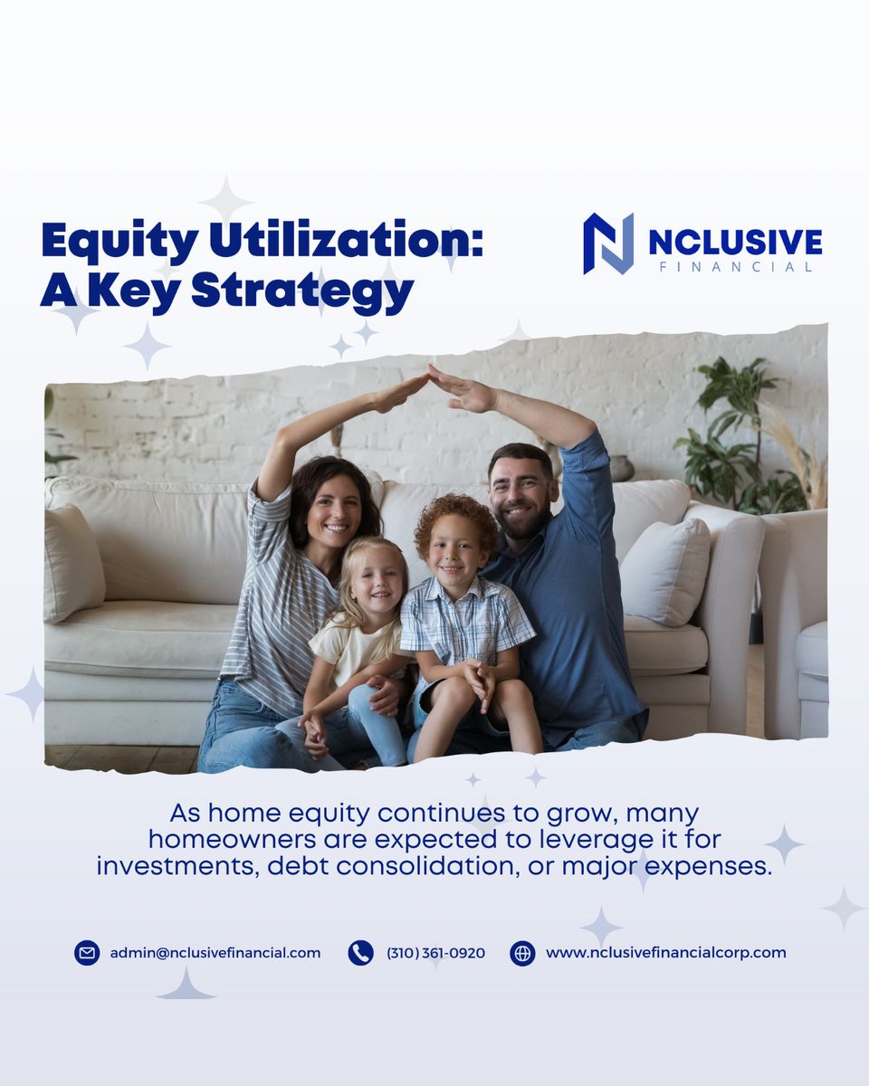 nclusiveloans's tweet image. If you’ve been paying on your home, you’re building something powerful: EQUITY.

You can use it to:
✅ Pay off high-interest debt
✅ Invest in your future
✅ Cover big expenses like college or renovations

#EquitySmart #HomeownerWins #NclusiveLoans #HomeLoans #HomeBuying