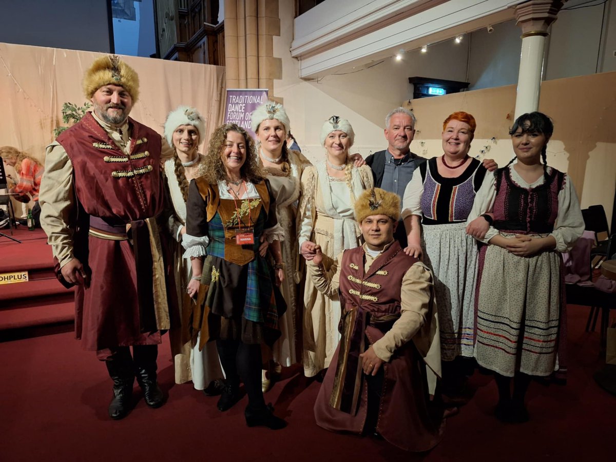 GroupPolonez's tweet photo. Pomegranates Festival of Edinburgh 2025 Traditional Dance Forum of Scotland Thank you 🌷🌷🌷very much for inviting us to this wonderful celebration of dance💃🕺. We are happy🥰❤️ that we could share our dance and join in dance with the wonderful participants of the festival https://t.co/R7lAWBtzTe