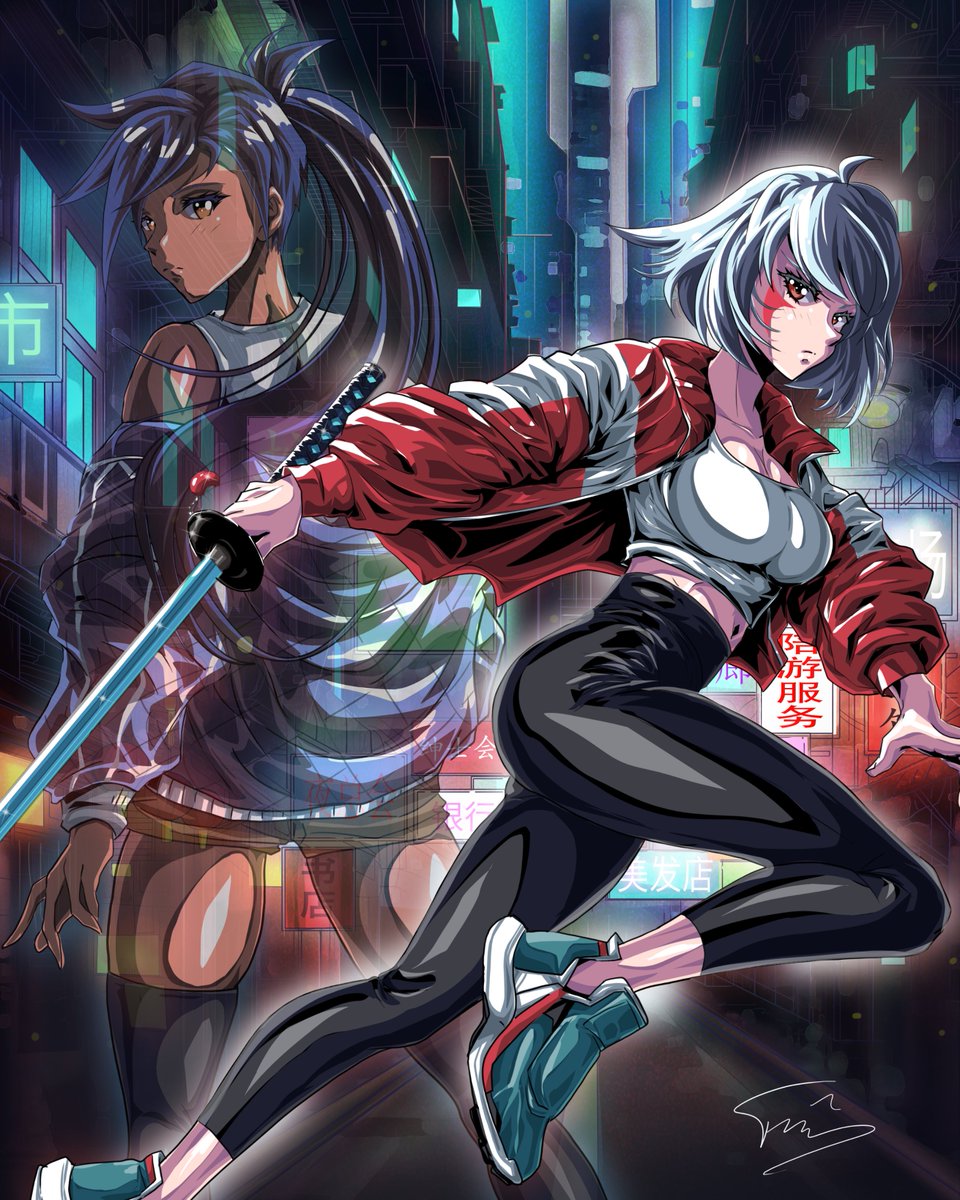 ⚔️ "The Tale of Two Sisters"
✏️ My entry for the <a href="/Azuki/">Azuki</a> art contest ! 
📽️ WIP video in the post below! ⏬

#azuki #azukiartcontest #poweredbyStory