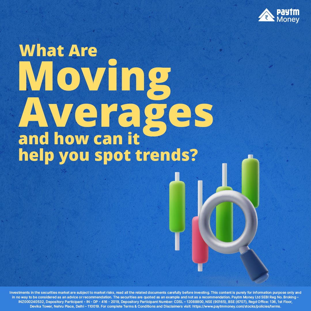 PaytmMoney's tweet photo. Start using Simple Moving Average to make informed trading decisions.
#PaytmMoney #SimpleMovingAverage #InvestorKnowledge #StockMarket #Indicators #SMA