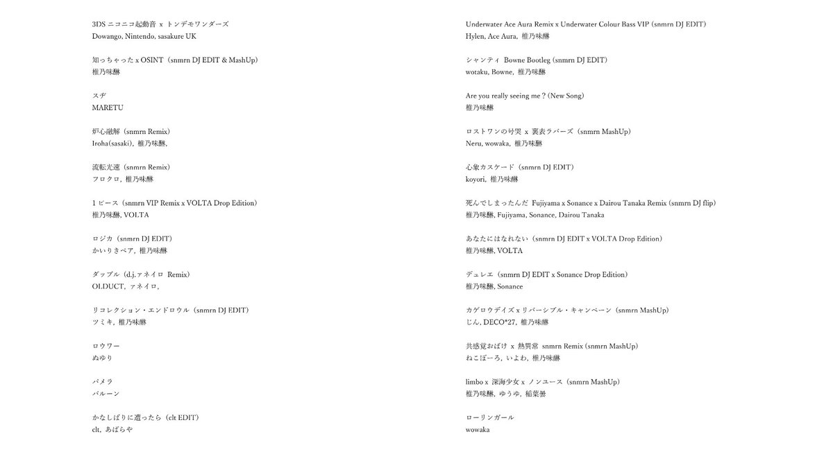sheeno3rin's tweet image. #超ボカニコ2025 ありがとうございました セトリです ボカニコ初出演でしたがとても楽しかったです!本日はじめましての方はぜひ今後ともよろしくお願い致します p.s 3DSの写真は鳥みたいになっちゃってました ;o;