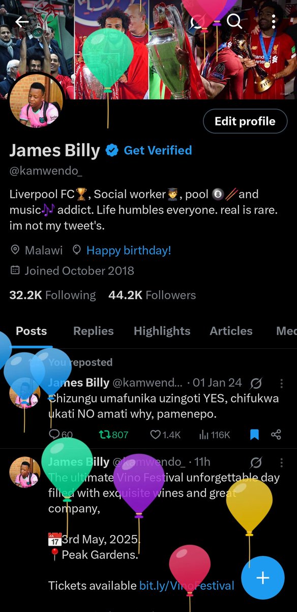 kamwendo_'s tweet image. Got my ballons🎈 Another year, another blessing🙏
