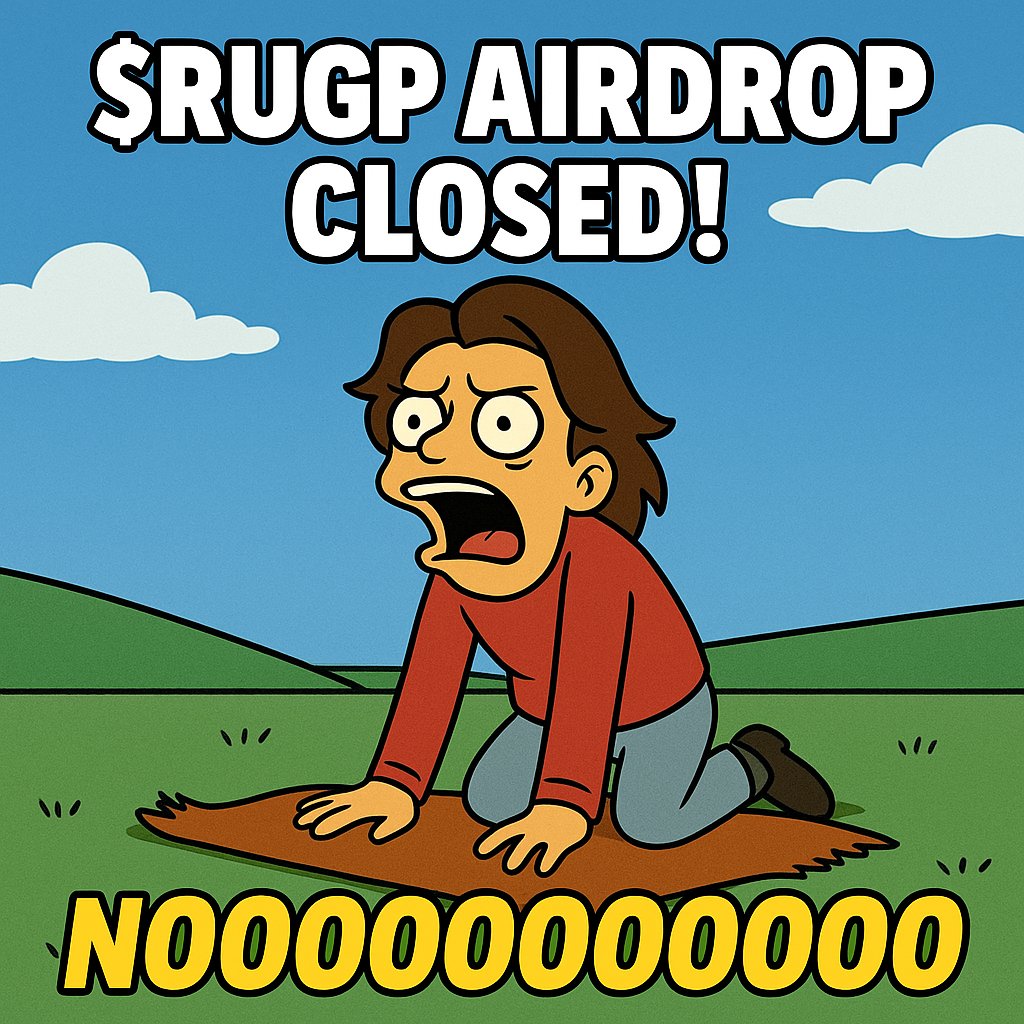 _RUGP_'s tweet photo. π¨ $RUGP AIRDROP CLOSED! π¨
If you missed it... that's tough π
If you entered... get ready. Winners are being counted now. π§Ή
Stay locked. Stay ready. Drops incoming.
Weβre just getting started. ππ₯
#RUGP #Solana #CryptoDrop #RugToRiches https://t.co/A5e35ps7jr