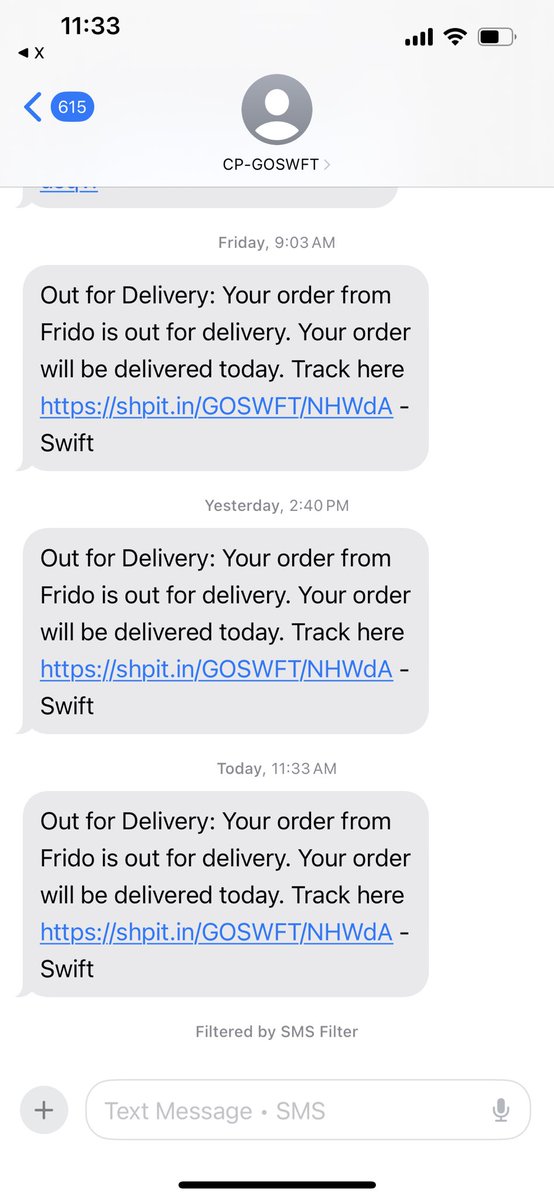 yesShashi's tweet photo. Update - Third Day - Today again out for delivery. @myfrido @delhivery such bad experience with @myfrido that too for a prepaid order. https://t.co/7StoFZsUus